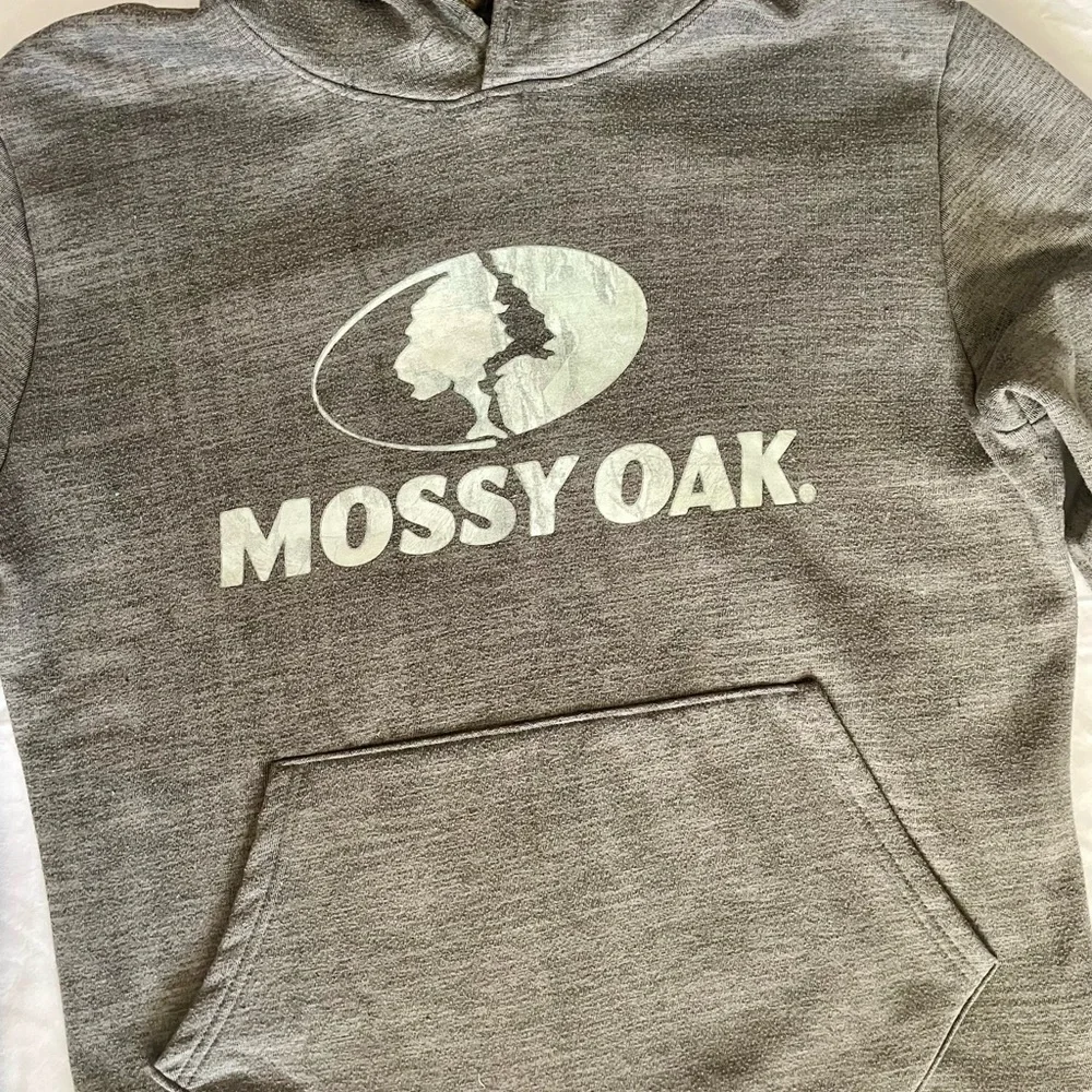 Mossy Oak Charcoal Hoodie with Camo Hood - Picture 2 of 5